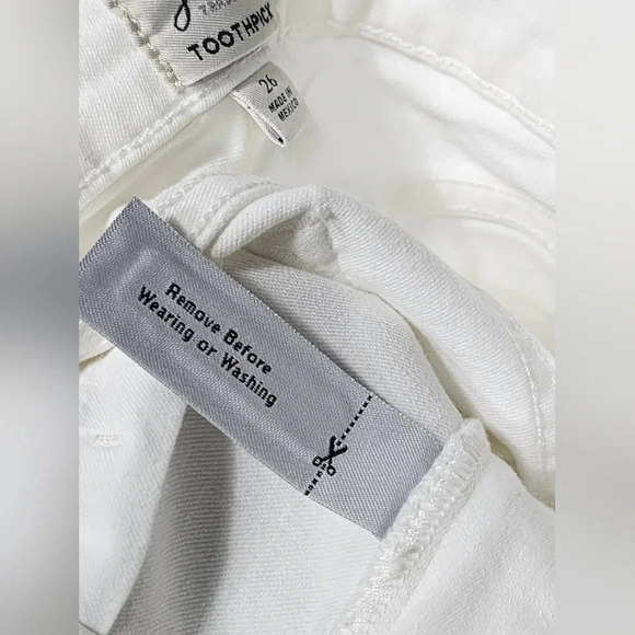 Women's J.Crew Toothpick Off White Skinny Jeans Size 26 Casual Summer Vacation - Picture 6 of 10
